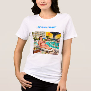Camiseta “A Tempestade Pode Esperar” – Um Cartoon de Negaçã