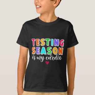 Camiseta A Temporada de Testes é Cardio Engraçado Professor