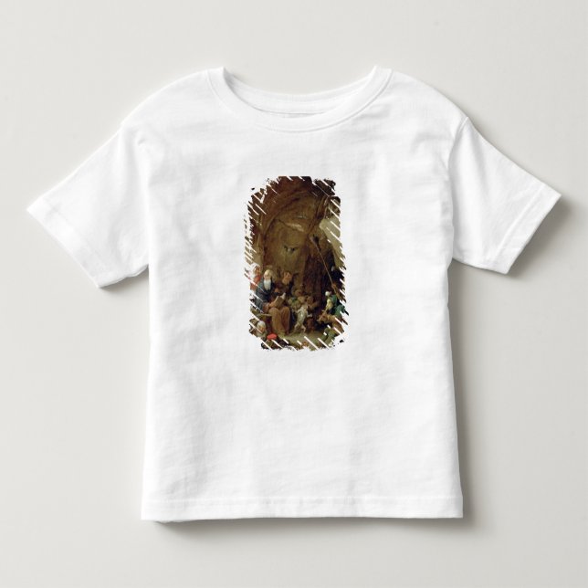Camiseta A tentação de St Anthony em uma caverna rochosa (Frente)