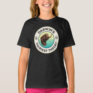Camiseta A Teoria Mais Peluda de Darwin Mamute Lanoso Fofo