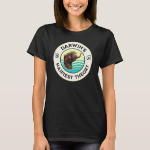 Camiseta A Teoria Mais Peluda de Darwin Mamute Lanoso Fofo