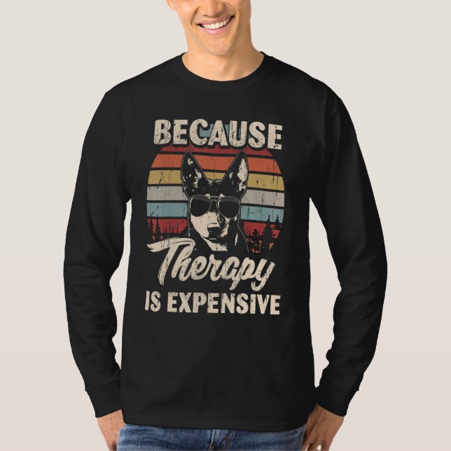 Camiseta A Terapêutica Australiana Com Cães Kelpie É Um Ret (Frente)