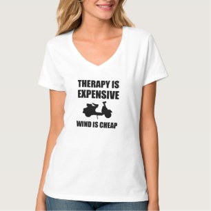 Camiseta A terapia é vento caro é Moped barato