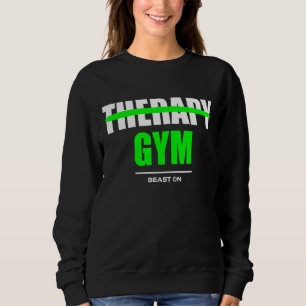 Camiseta A terapia são ganhos de musculação na academia con