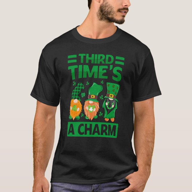Camiseta A terceira vez é um Dia de São Patrício irlandês (Frente)