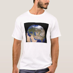 Camiseta A terra de mármore azul da próxima geração