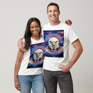 Camiseta A Terra Dos Livres Águia Marrom Fogos de Artifício