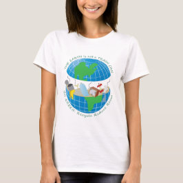Camiseta A terra é ainda um mármore azul grande