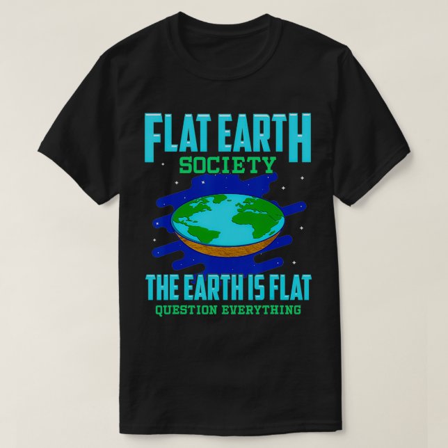 Camiseta A Terra É Plana (Frente do Design)