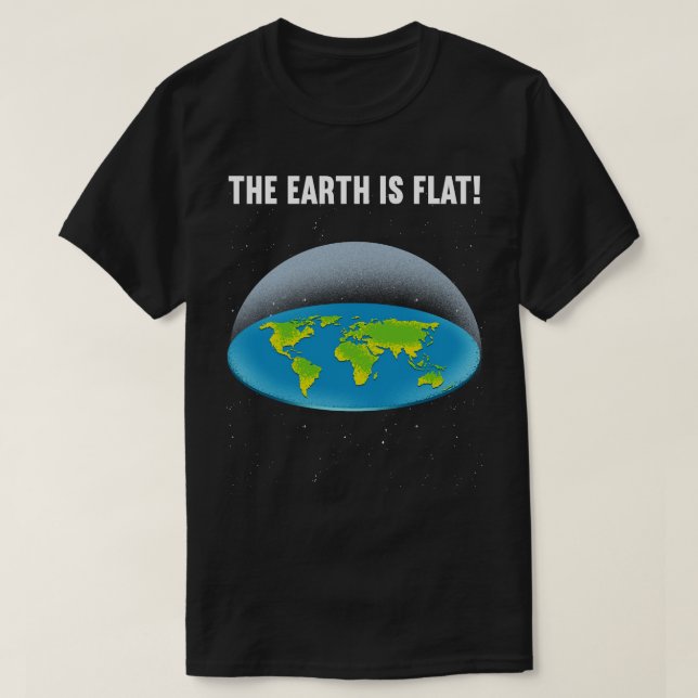 Camiseta A Terra é plana 5 (Frente do Design)