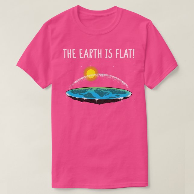 Camiseta A Terra é plana 6 (Frente do Design)