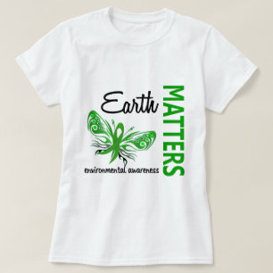 Camiseta A terra importa consciência ambiental da borbolet