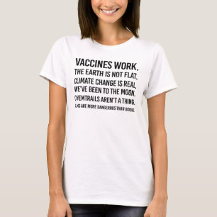 Camiseta A Terra não é plana e as alterações climáticas são