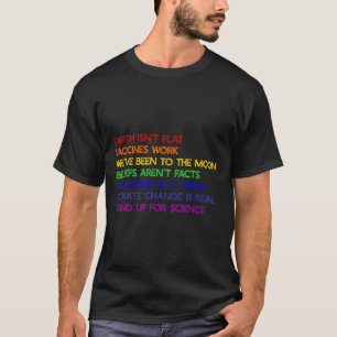 Camiseta A Terra não é plana para a ciência real Terra D