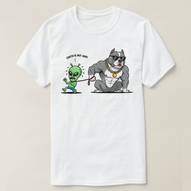 Camiseta A Terra Não é Segura (Frente do Design)
