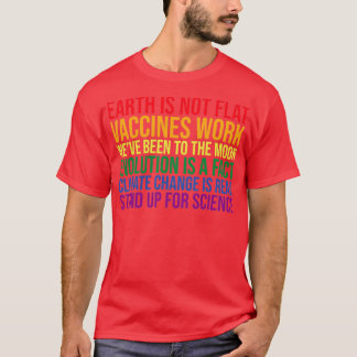 Camiseta A Terra Não Funciona Com Vacinas Planas