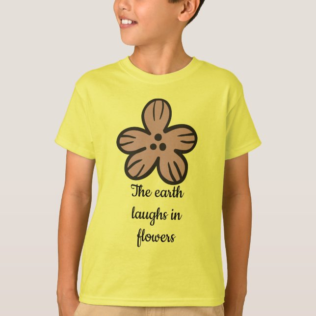 Camiseta A Terra Ri em Flores - Cotação Floral Bonita (Frente)