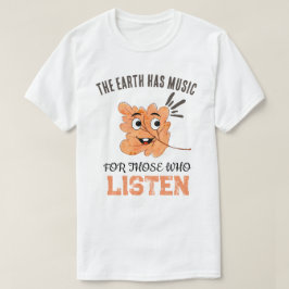Camiseta "A Terra Tem Música" Folha Sorridente 
