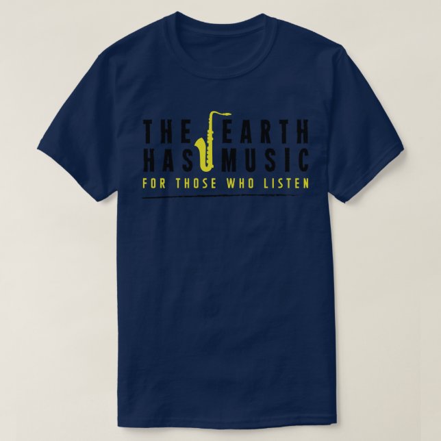 Camiseta A Terra tem música negra (Frente do Design)
