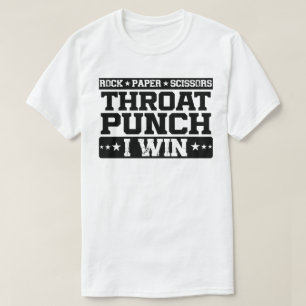 Camiseta A Tesoura De Papel Pedra A Garganta Eu Ganho, Engr