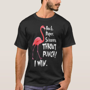Camiseta A tesoura de papel Rock Grita I ganha Flamingo