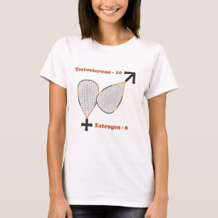 Camiseta A testosterona ganha o Racquetball