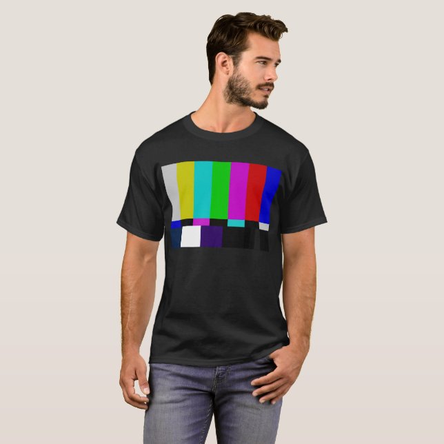 Camiseta A tevê barra o teste da cor (Frente Completa)