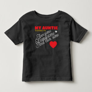 Camiseta a tia acha que seu sobrinho é incrível e bonito