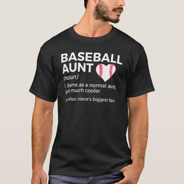 Camiseta A tia-beisebol Definição O maior ventilador da sob (Frente)