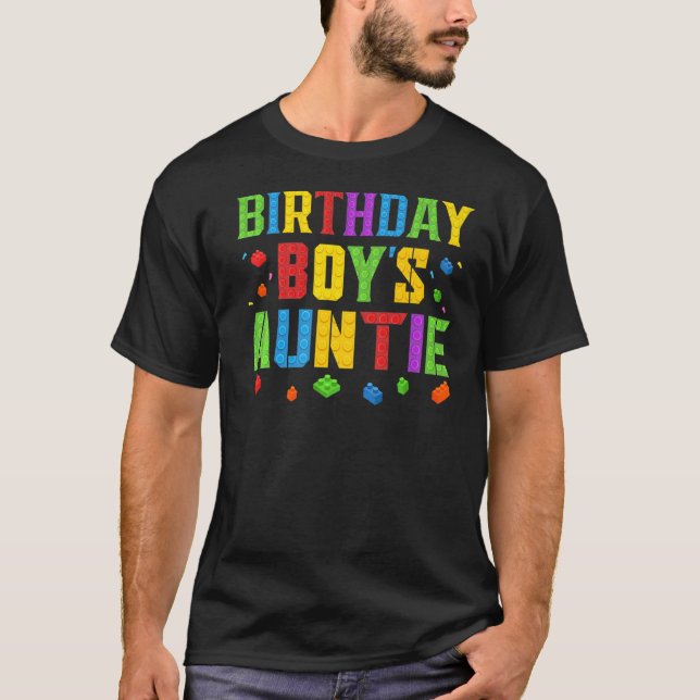 Camiseta A tia Blocos Mestre do Brick Builder (Frente)