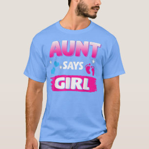 Camiseta A Tia Do Gênero Diz A Menina Que Corresponde À Fam