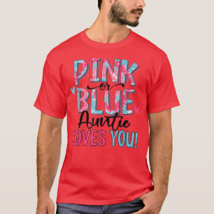 Camiseta A Tia Rosa Ou Azul Ama-Te Tchau, Bebê Sexo