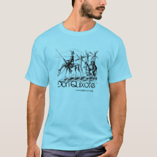 Camiseta A tinta de Don Quixote e de Sancho Panza encerra a