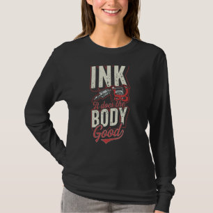 Camiseta A Tinta Faz Uma Boa Tatuagem No Corpo.
