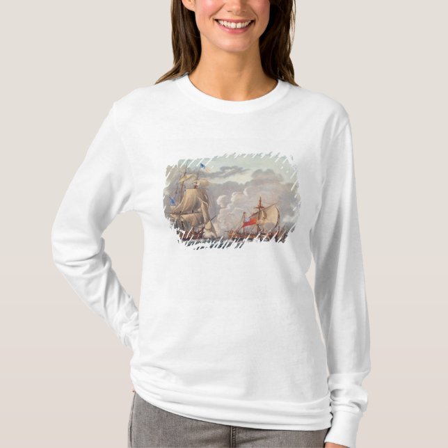 Camiseta A tomada da embarcação inglesa 'o Java (Frente)