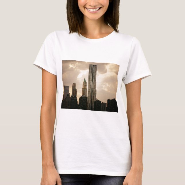 Camiseta A torre de Beekman e a construção de Woolworth (Frente)