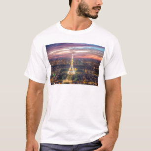 Camiseta A torre Eiffel na noite, Paris France