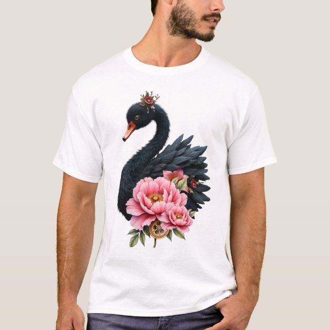 Camiseta A touch of rose and swan's glow. (Frente)