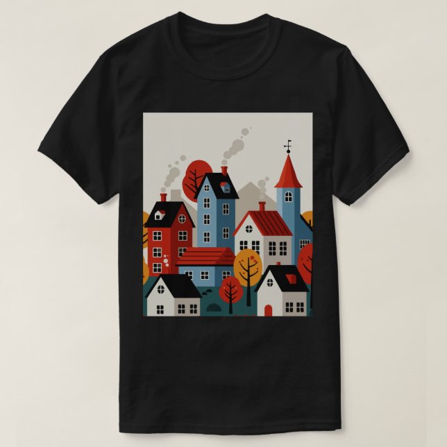 Camiseta A town in nature (Frente do Design)
