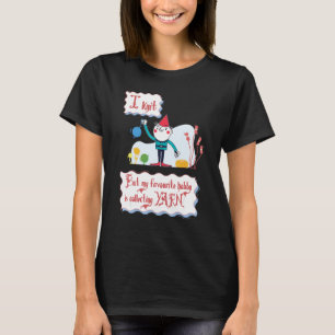 Camiseta A tricotar, eu sei, mas o meu passatempo favorito