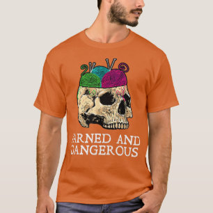 Camiseta A tricotar Foguete e Crochet Perigoso