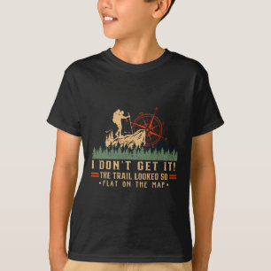 Camiseta A Trilha Parecia Tão Plana No Mapa Engraçado Camin