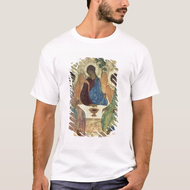 Camiseta A trindade santamente, 1420s (tempera no painel) (Frente)