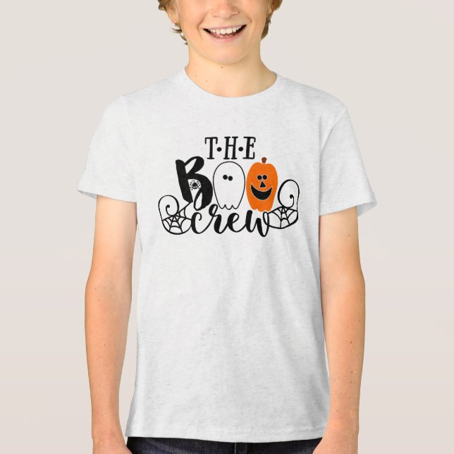 Camiseta A Tripulação Boo Halloween Ghost Pumpkin (Frente)