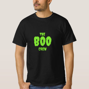 Camiseta A Tripulação BOO, Verde em Preto