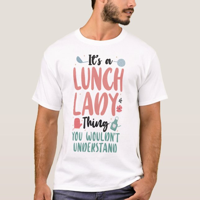 Camiseta A Tripulação da Cafeteria do Almoço É Uma Coisa De (Frente)