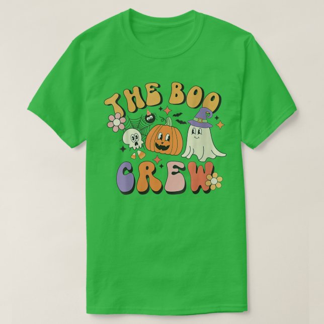 Camiseta A Tripulação de Boo, Esquadrão de Halloween de Gro (Frente do Design)