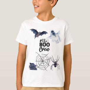 CAMISETA A TRIPULAÇÃO DE BOO FELIZ HALLOWEEN BAT GHOST WEB