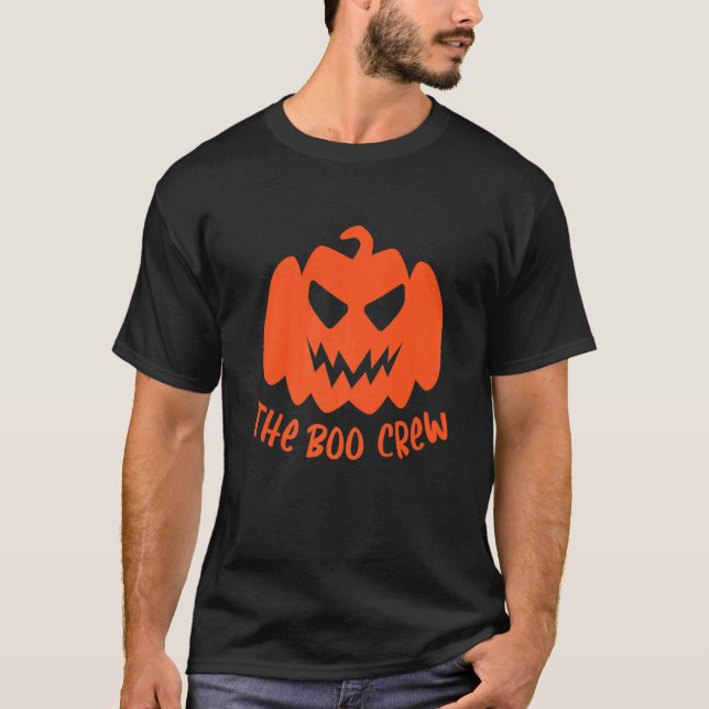 Camiseta A Tripulação de Boo Preguiçosa Costume de Hallowee (Frente)