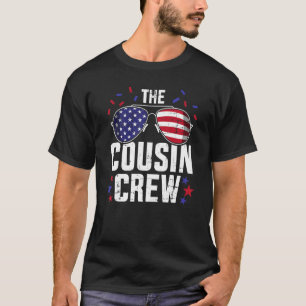 Camiseta A Tripulação Do Primo Com Bandeira Americana Para 